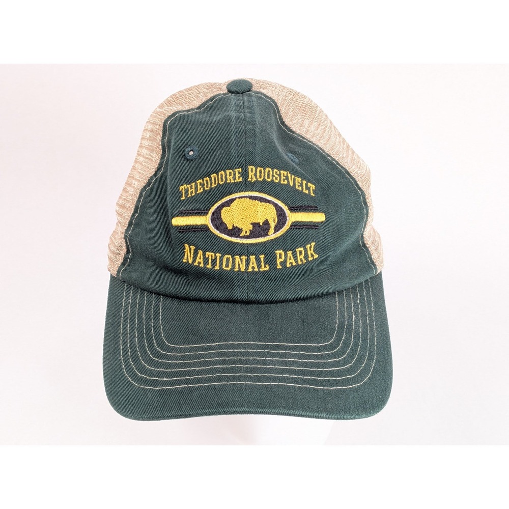 Sportsman Theodore Roosevelt National Park Baseball Cap Green Tan Cotton Blend